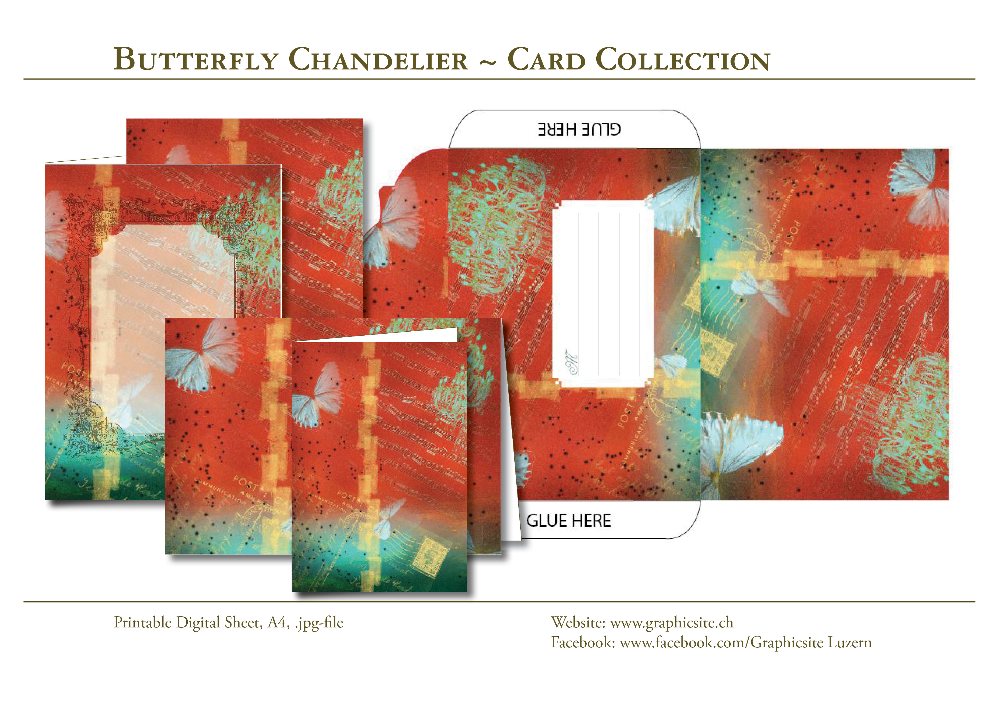 ButterflyChandelier - Kollektion - ArtJournaling - Grafiker Luzern, Schweiz